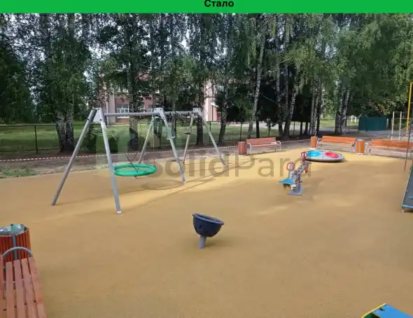резиновое покрытие на площадках